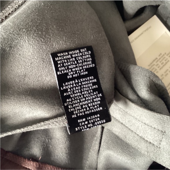 7 For All Mankind Maroon Faux Leather Wide-Leg Pants - Picture 6 of 7